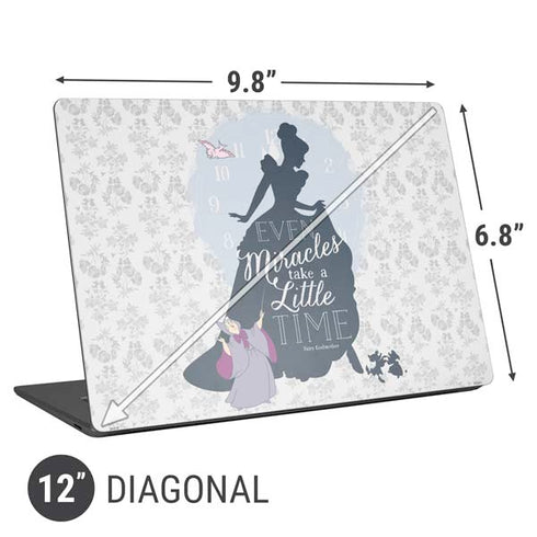 Disney Cinderella Miracles Take Time Silhouette Universal Laptop 12in (9.8 x 6.8in) Skin